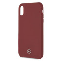 Kryt Mercedes SILICONE LINE iPhone XR – červený
