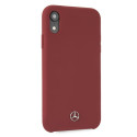 Kryt Mercedes SILICONE LINE iPhone XR – červený