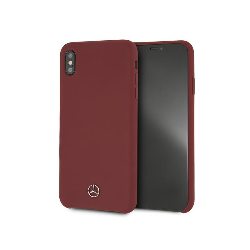Kryt Mercedes SILICONE LINE pro iPhone XS Max - červený
