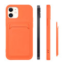 Hurtel kryt/pouzdro na karty iPhone 12 Pro Max - červené
