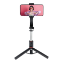 AG PREMIUM SSTR-L13 Extra dlouhá selfie teleskopická tyč s tripodem a Bluetooth, délka 21-113cm, černá