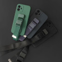 Pouzdro Hurtel s lanyardem iPhone 7 Plus/8 Plus – červené