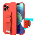 Hurtel gelové pouzdro s řemínkem iPhone X/XS – červené