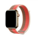 DUX DUCIS Sport Loop Textilní řemínek pro Apple Watch 42/44/45/49mm, hnědo-růžový