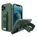 Hurtel gelové pouzdro s řemínkem iPhone 11 Pro – tmavě zelená