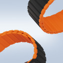 DUX DUCIS Strap LD Magnetický silikonový řemínek pro Apple Watch 38/40/41, černo-oranžový