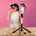 AG PREMIUM SSTR-L13 Extra dlouhá selfie teleskopická tyč s tripodem a Bluetooth, délka 21-113cm, černá