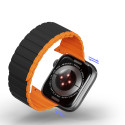 DUX DUCIS Strap LD Magnetický silikonový řemínek pro Apple Watch 38/40/41, černo-oranžový