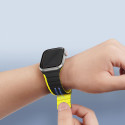 DUX DUCIS Strap LD Magnetický silikonový řemínek pro Apple Watch 38/40/41, černo-žlutý