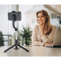 AG PREMIUM SSTR-L13 Extra dlouhá selfie teleskopická tyč s tripodem a Bluetooth, délka 21-113cm, černá
