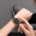DUX DUCIS Strap LD Magnetický silikonový řemínek pro Apple Watch 38/40/41, černo-žlutý