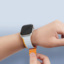 DUX DUCIS Strap LD Magnetický silikonový řemínek pro Apple Watch 38/40/41, šedo-oranžový