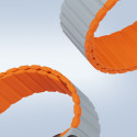 DUX DUCIS Strap LD Magnetický silikonový řemínek pro Apple Watch 38/40/41, šedo-oranžový