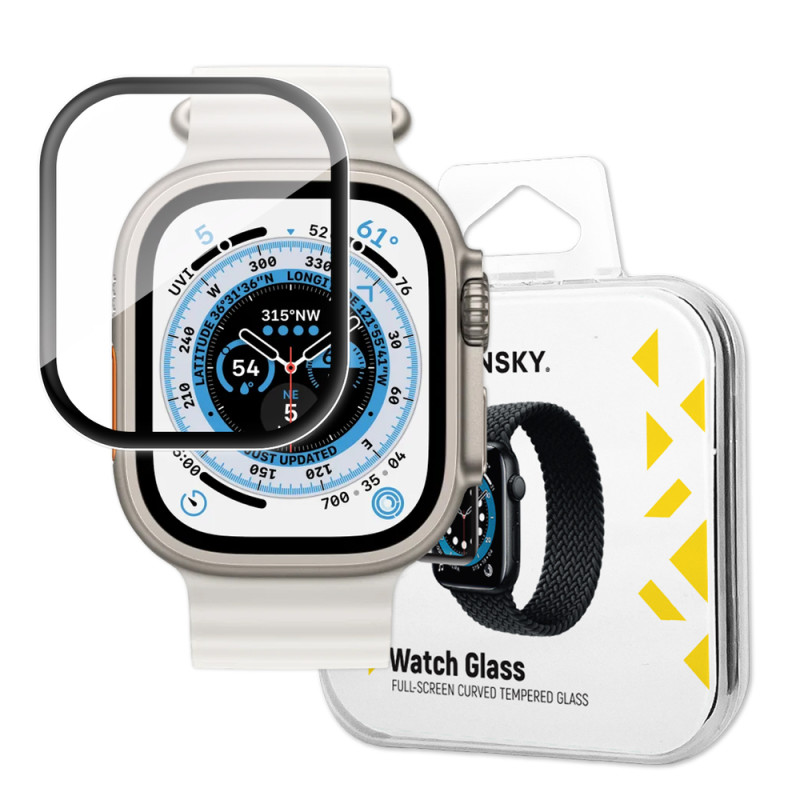 Ochranné sklo Wozinsky FULL GLUE pro Apple Watch Ultra 49mm - černé