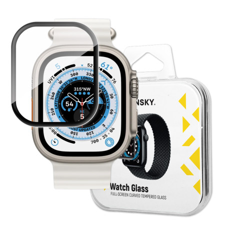 Wozinsky FULL GLUE ochranné sklo pro Apple Watch Ultra 49mm - černé
