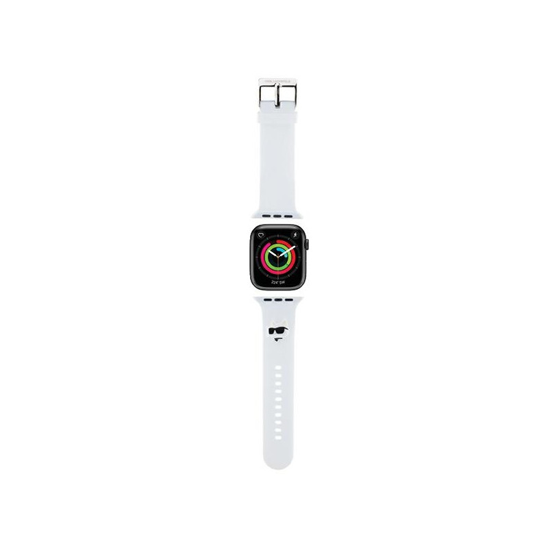 Řemínek Karl Lagerfeld 3D RUBBER CHOUPETTE Head Strap pro Apple Watch 42/44/45/49mm - bílá