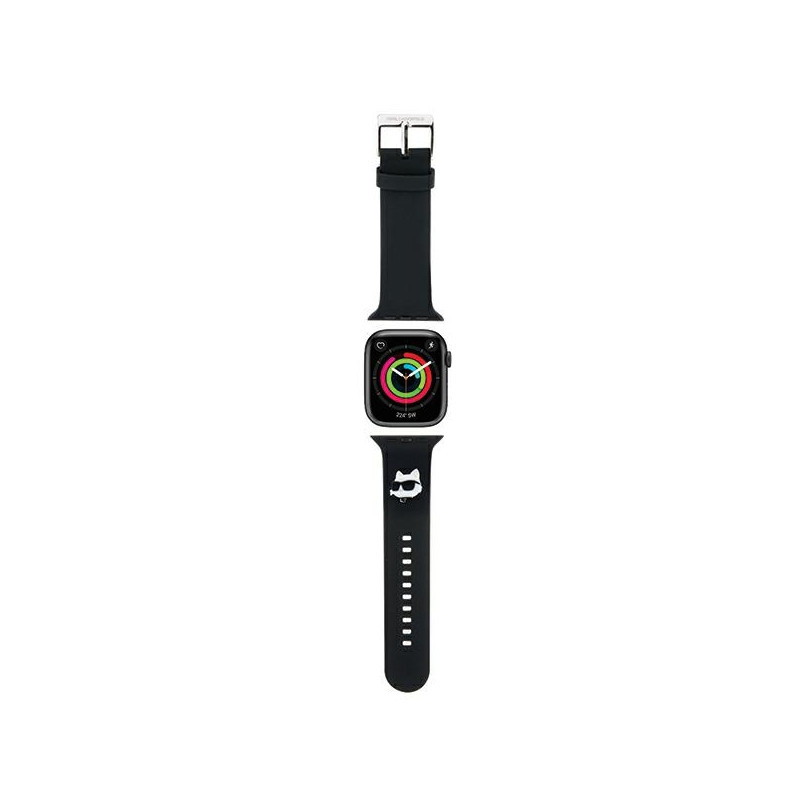 Řemínek Karl Lagerfeld 3D RUBBER CHOUPETTE HEAD STRAP pro Apple Watch 42/44/45/49mm - černý