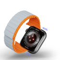 DUX DUCIS Strap LD Magnetický silikonový řemínek pro Apple Watch 38/40/41, šedo-oranžový