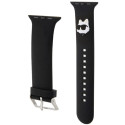 Řemínek Karl Lagerfeld 3D Rubber Choupette pro Apple Watch - černý