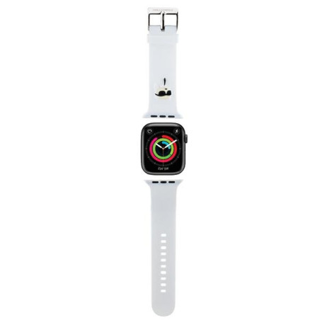 Řemínek Karl Lagerfeld 3D RUBBER pro Apple Watch - bílý