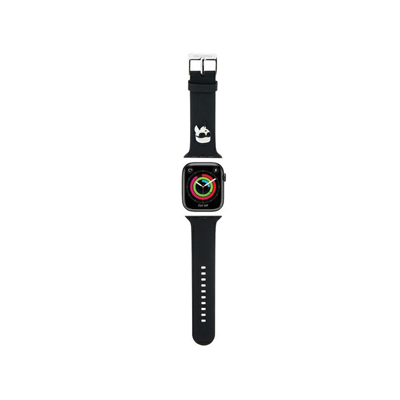 Řemínek Karl Lagerfeld 3D RUBBER Karl Head pro Apple Watch 42/44/45/49mm - černý