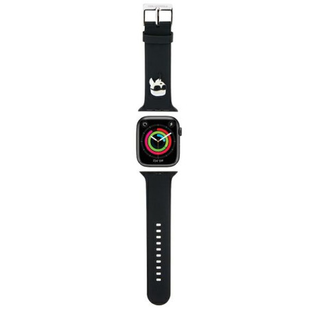 Řemínek Karl Lagerfeld 3D RUBBER Karl Head pro Apple Watch - černý