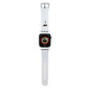 Řemínek Karl Lagerfeld 3D RUBBER Karl Head pro Apple Watch - bílý