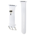 Řemínek Karl Lagerfeld 3D RUBBER Karl Head pro Apple Watch - bílý