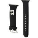 Řemínek Karl Lagerfeld 3D Rubber Karl Head pro Apple Watch - černý
