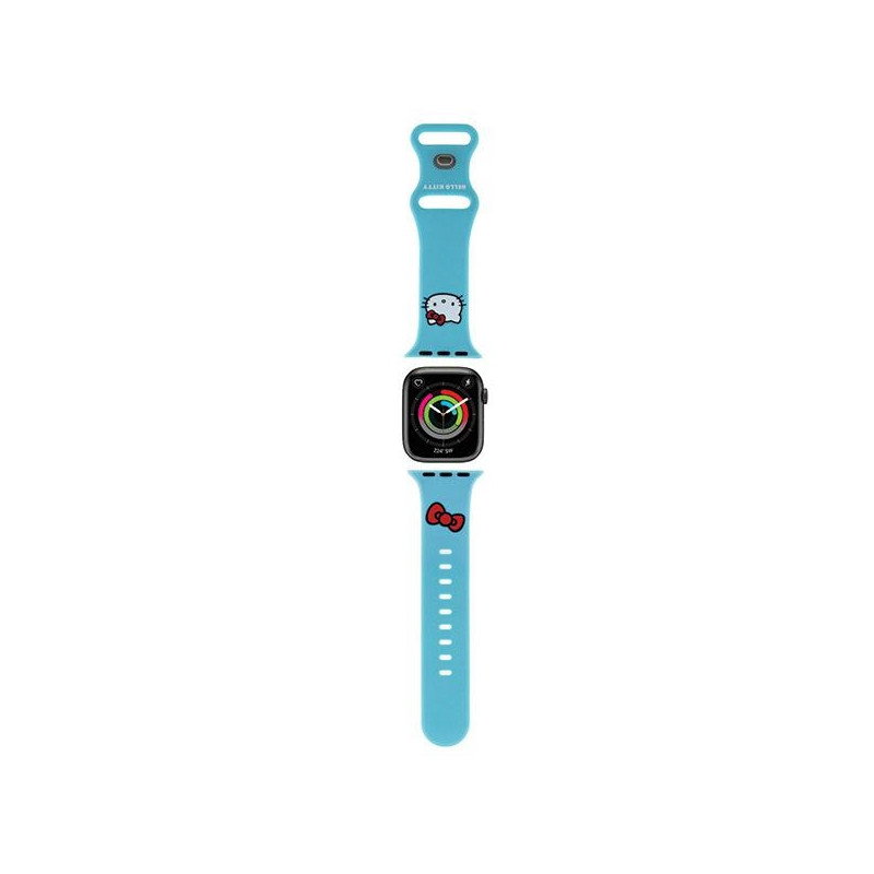 Řemínek Hello Kitty SILICONE KITTY HEAD pro Apple Watch 38/40/41mm - modrý