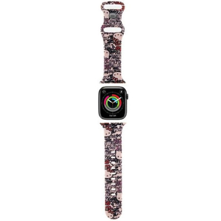 Řemínek Hello Kitty Silicone Tags Graffiti pro Apple Watch 38/40/41m