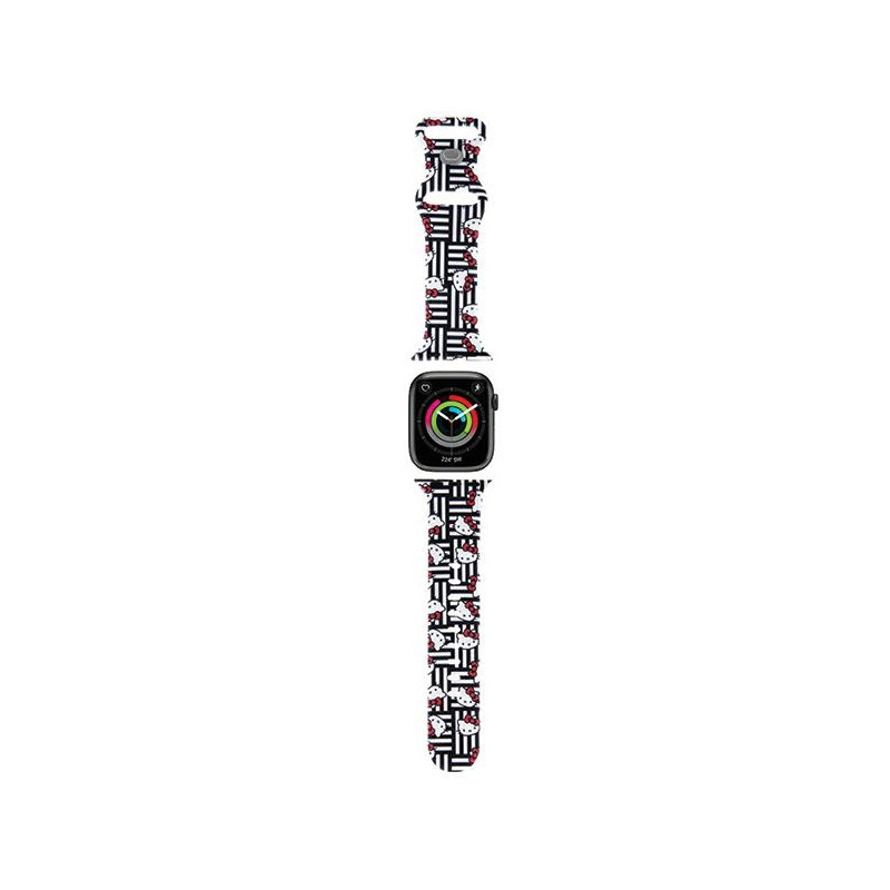Řemínek Hello Kitty pro Apple Watch 38/40/41mm - černý