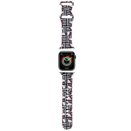 Řemínek Hello Kitty pro Apple Watch 38/40/41mm - černý