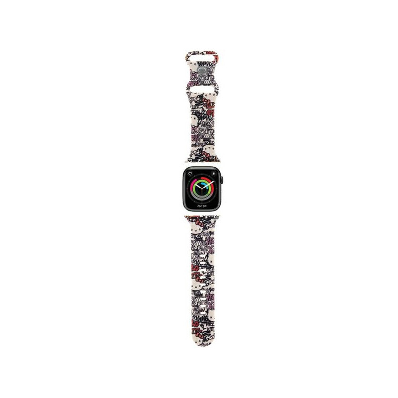 Řemínek Hello Kitty GRAFFITI pro Apple Watch 38/40/41mm - beige