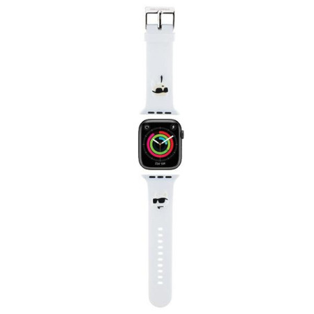 Řemínek Karl Lagerfeld 3D Rubber pro Apple Watch 38/40/41mm - bílý