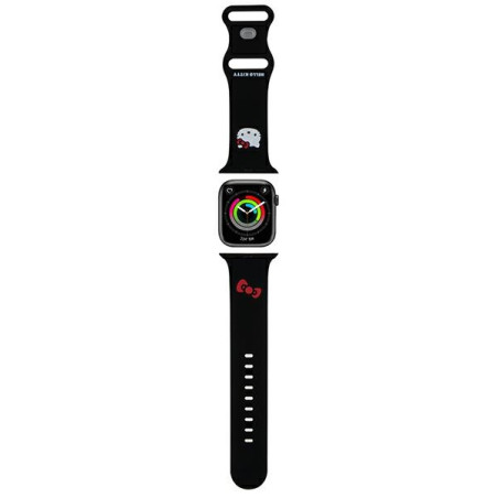 Řemínek Hello Kitty pro Apple Watch 42/44/45/49mm černý
