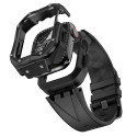Řemínek Kingxbar CYF140 2v1 pro Apple Watch 45 mm - černý