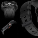 Řemínek Kingxbar CYF140 2v1 pro Apple Watch 45 mm - černý
