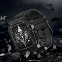 Řemínek Kingxbar CYF140 2v1 pro Apple Watch 45 mm - černý