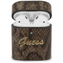 GUESS pouzdro GUACA2PUSNSMLBR pro AirPods 1/2 – hnědá