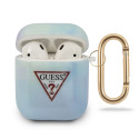 Pouzdro Guess GUACA2TPUMCGC02 pro AirPods - modrá Tie & Dye