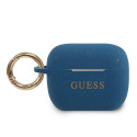 Kryt Guess GUACAPSILGLBL pro AirPods Pro - modrý