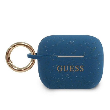 Kryt Guess GUACAPSILGLBL pro AirPods Pro - modrý