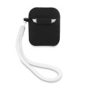 Kryt Guess GUACA2LSVSBW pro AirPods - černobílý