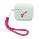 Ochranné pouzdro Guess GUACAPLSVSBF pro AirPods Pro - modrá/fuchsiov