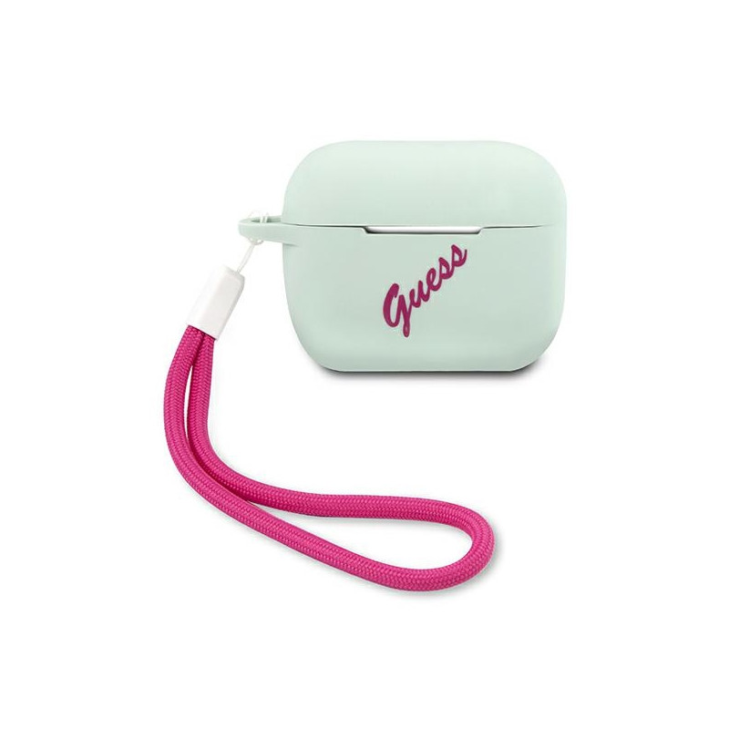 Ochranné pouzdro Guess GUACAPLSVSBF pro AirPods Pro - modrá/fuchsiová