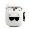Pouzdro Karl Lagerfeld CHOUPETTE pro AirPods 1/2 - white