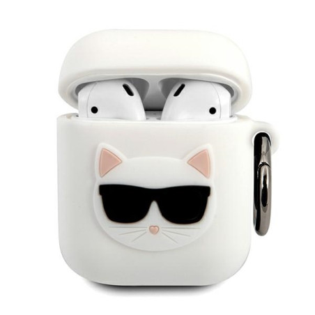 Pouzdro Karl Lagerfeld CHOUPETTE pro AirPods 1/2 - white