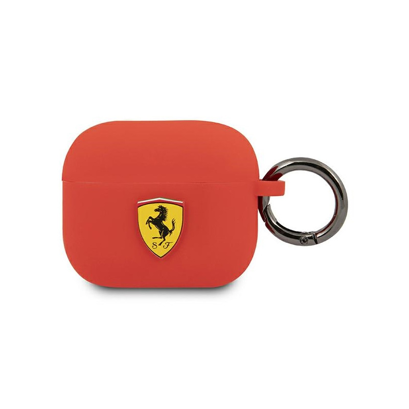 Kryt Ferrari FEA3SILRE pro AirPods 3 - červená/červená