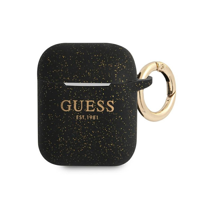 Pouzdro Guess GUA2SGGEK pro AirPods 1/2 - černá/černá